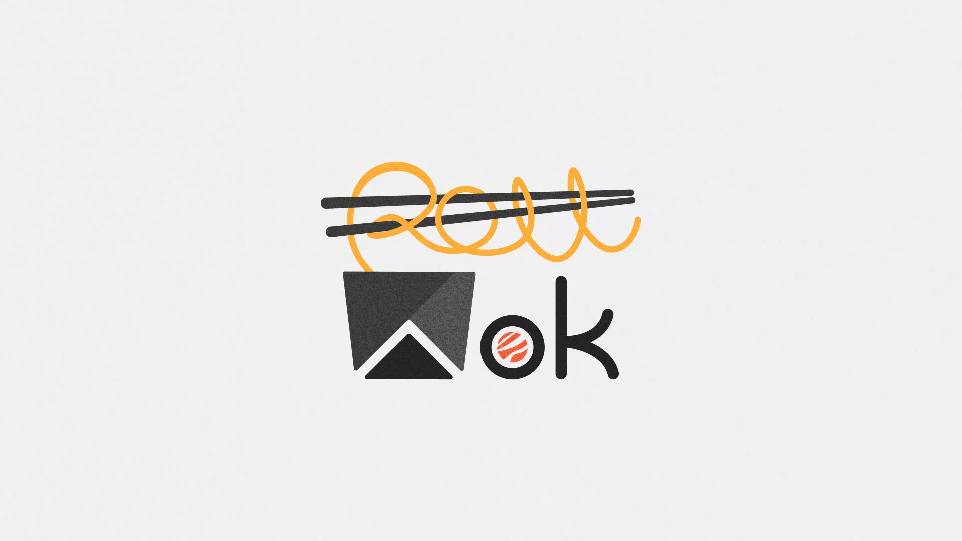 Разработка логотипа суши-бара «Roll Wok Club» в Спасске